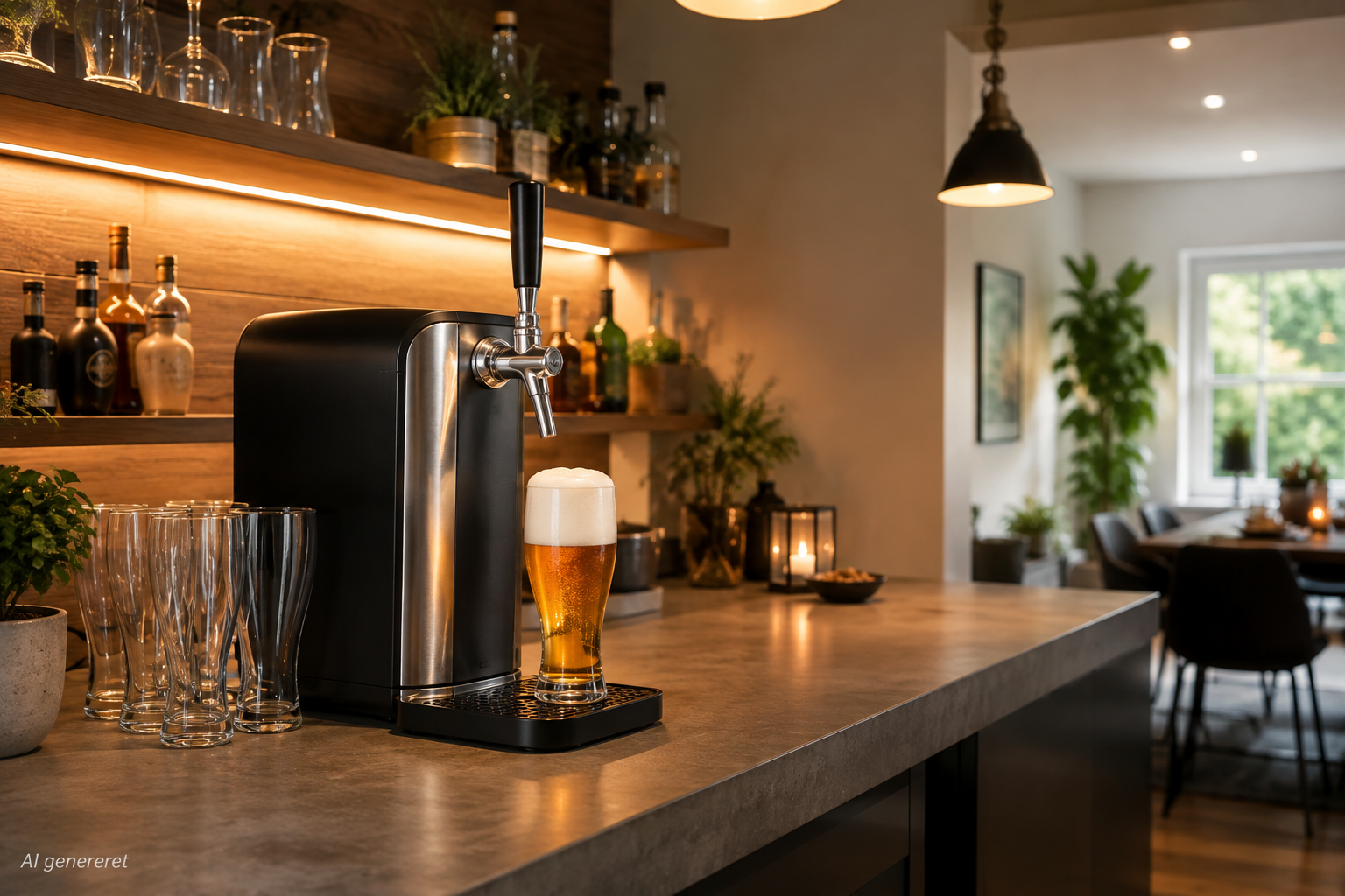 Fadølsanlæg i hjemmebaren: Fra festgimmick til fast del af værtskabet